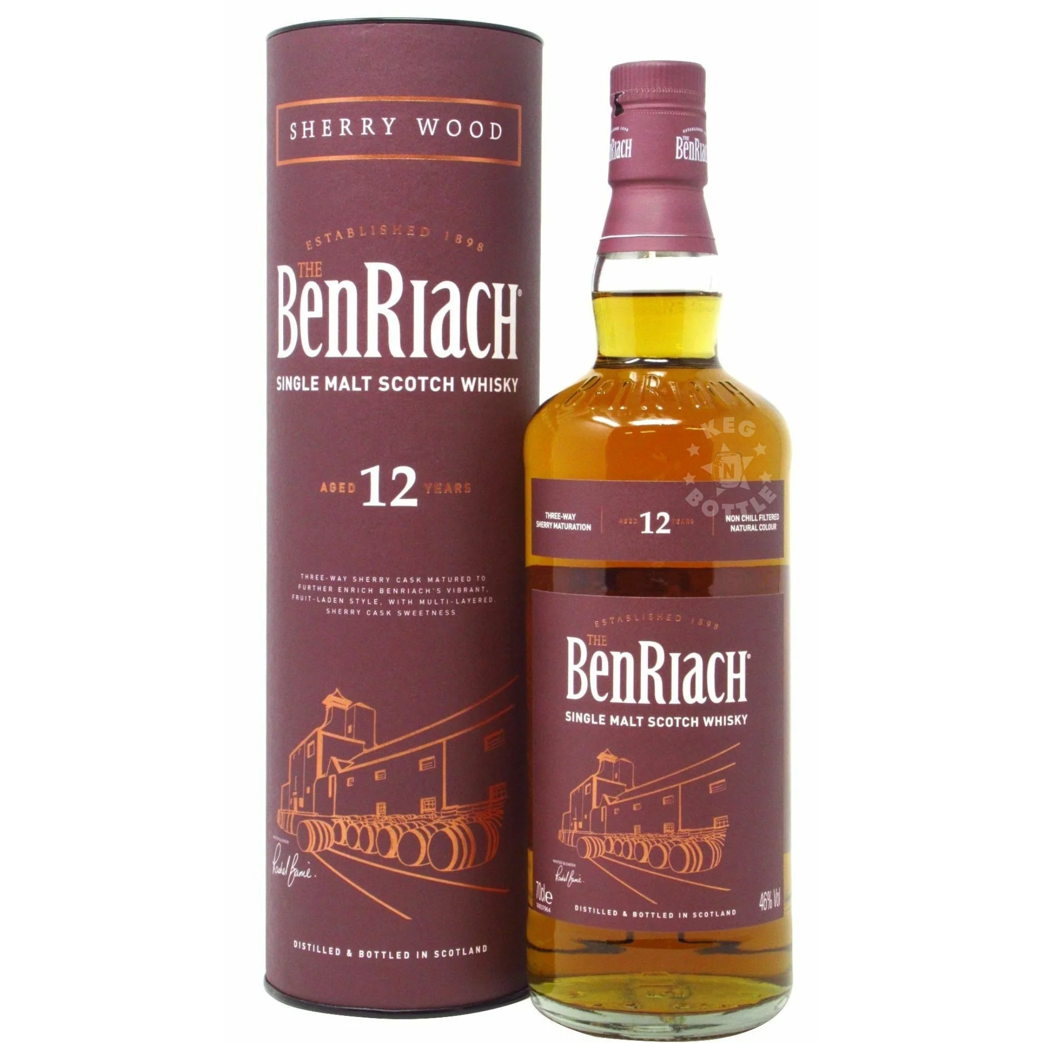 BenRiach 12 Year Sherry Wood Single Malt Scotch (750ml)