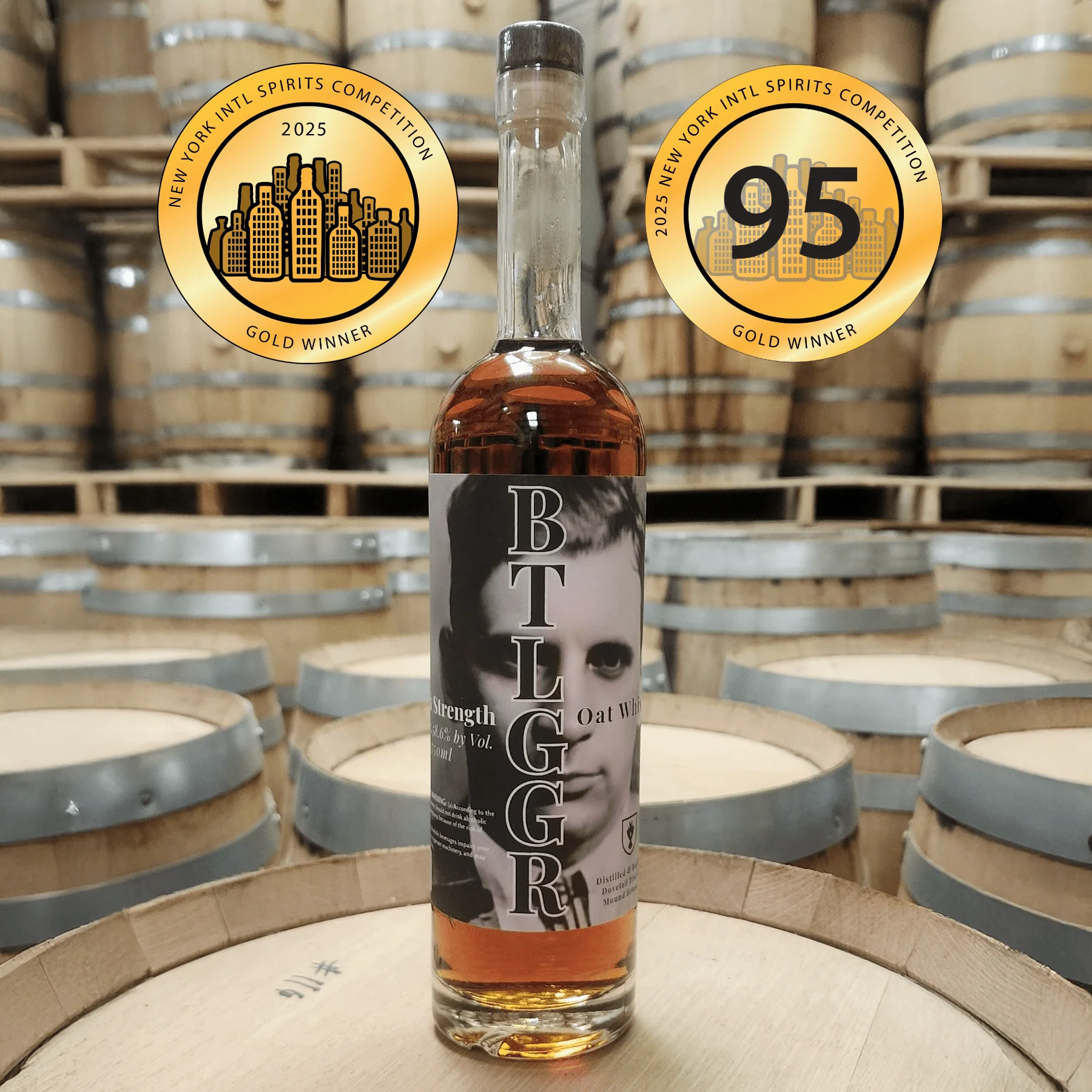 Dovetail Btlggr Cask Strength Oat Whiskey (750 ml) - Image 2