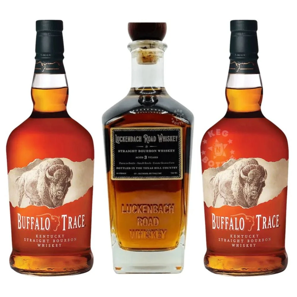 Buffalo Trace x Luckenbach Straight Bourbon Combo Pack (3 x 750 ml)