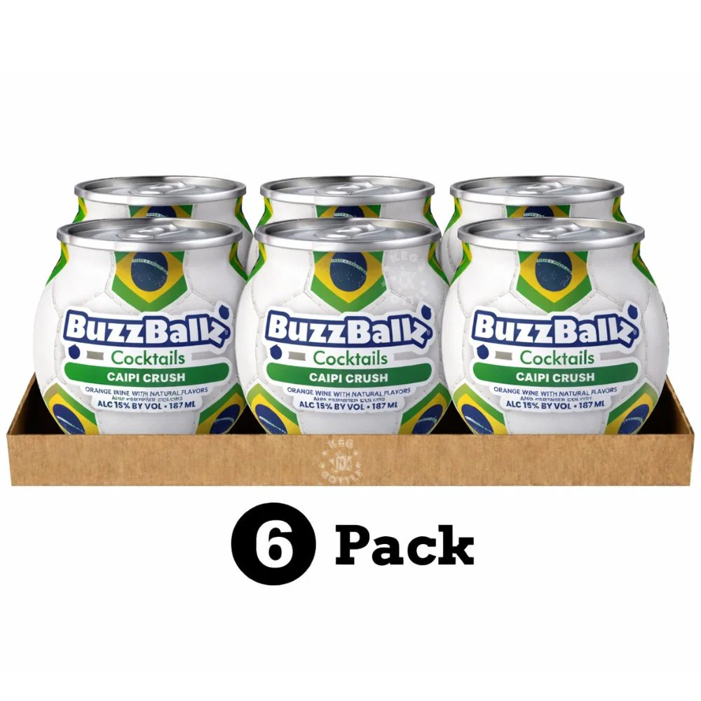 BuzzBallz Caipi Crush Caipirinha Cocktail - 6 Pack (6x187mL)