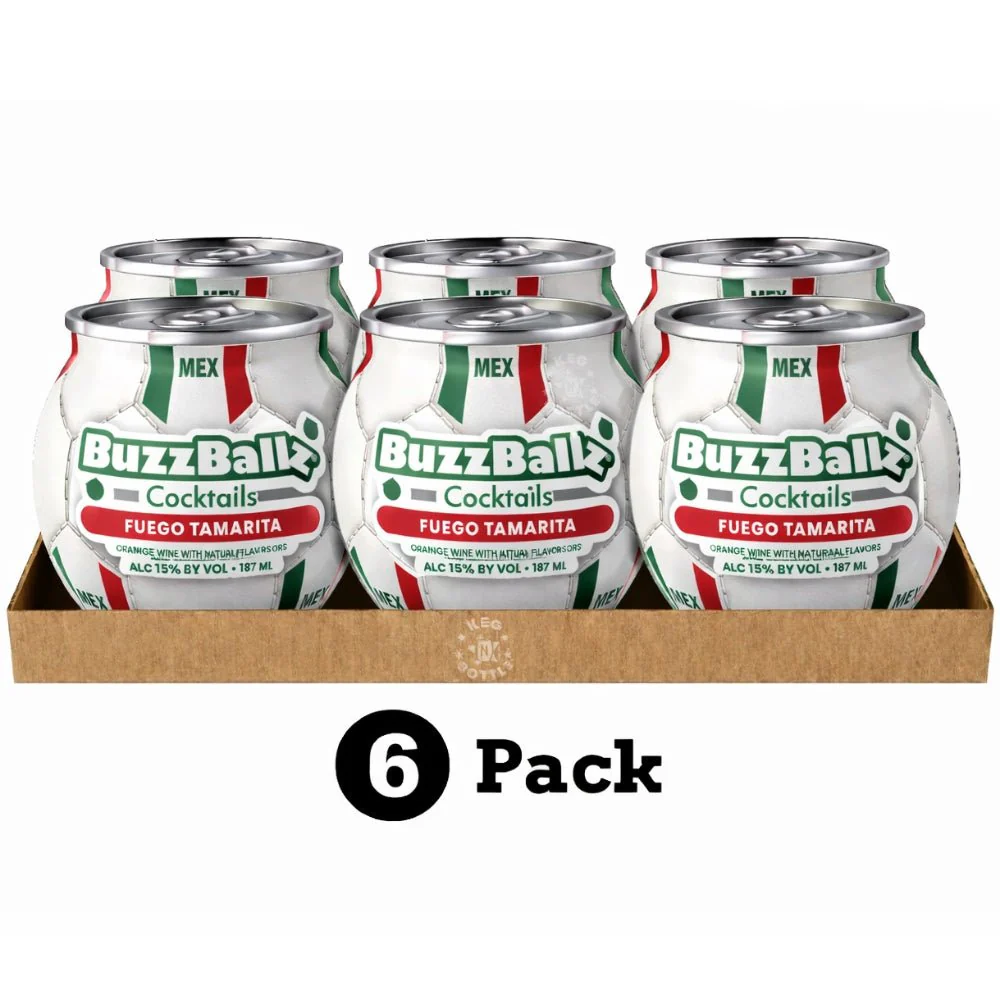 BuzzBallz Fuego Tamarita Watermelon Tamarind Cocktail - 6 Pack (6x187mL)