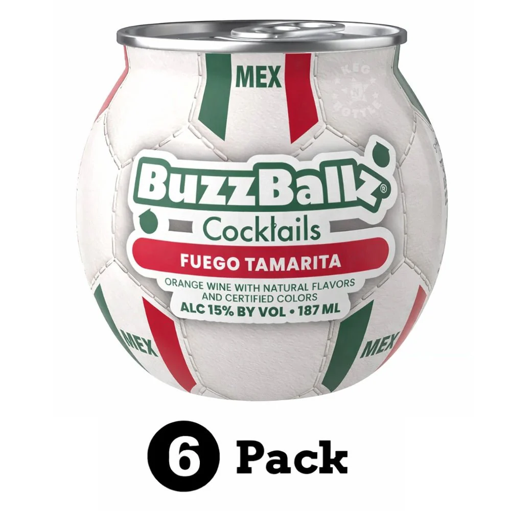 BuzzBallz Fuego Tamarita Watermelon Tamarind Cocktail - 6 Pack (6x187mL) - Image 2
