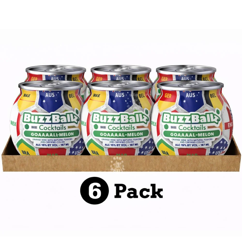 BuzzBallz Goaaaal-Melon Citrus Cocktail - 6 Pack (6x187mL)