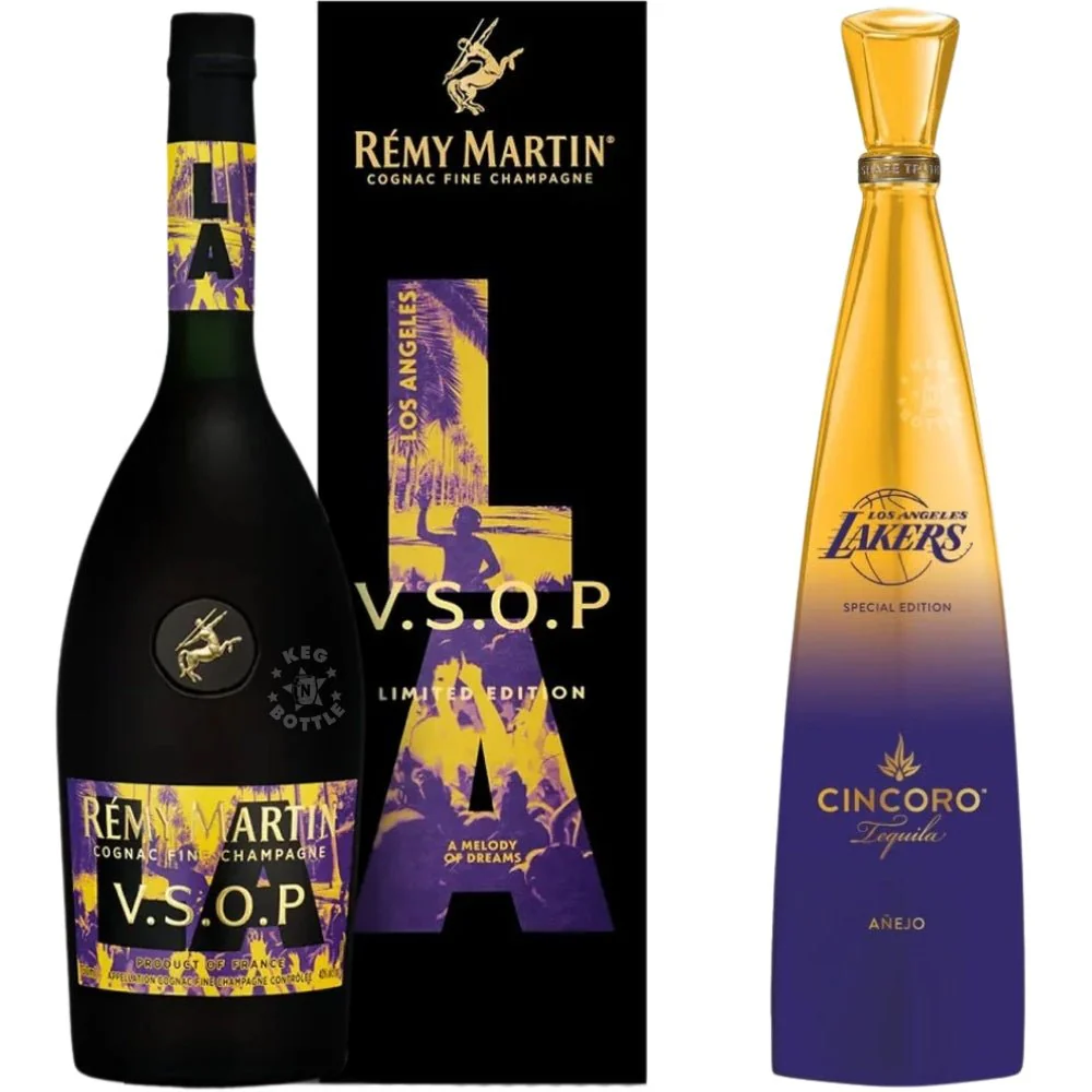 Cincoro Lakers Anejo Tequila + Rémy Martin VSOP Limited Edition Cognac Combo (2x750ml)