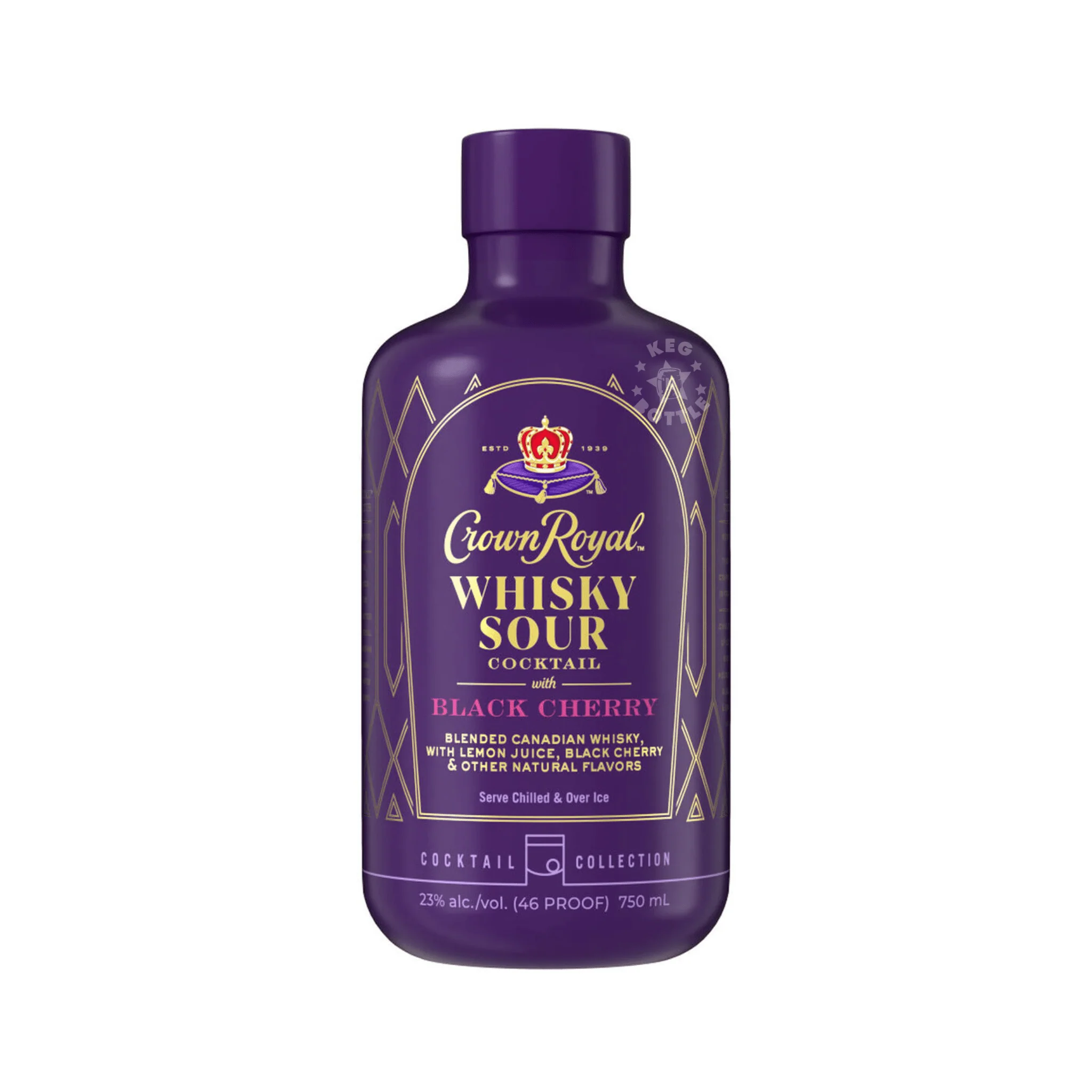 Crown Royal Whiskey Sour With Black Cherry RTD Cocktail (750 ml)