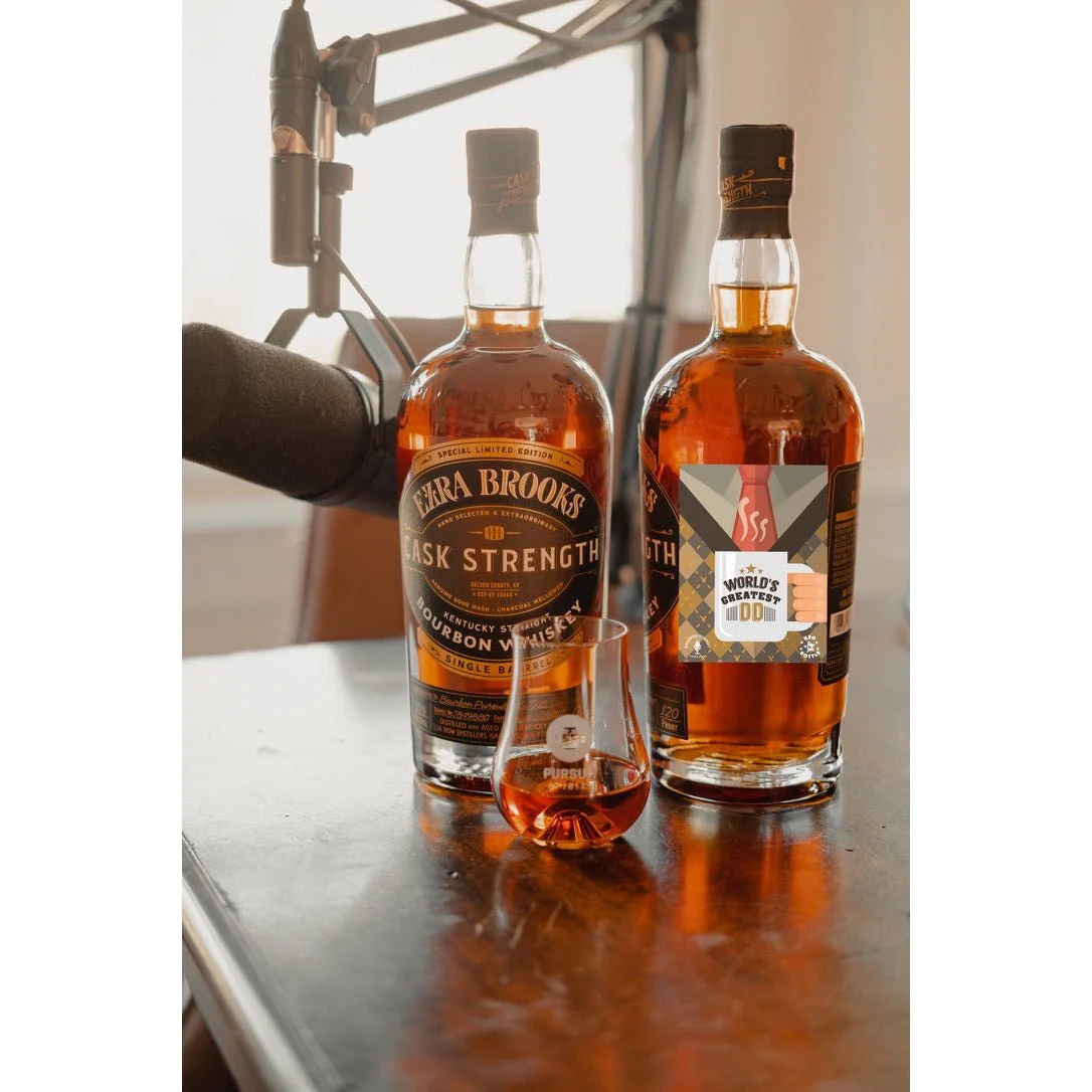 Ezra Brooks Single Barrel Bourbon (Barrel # 7849880 - "World's Greatest Dad") - Bourbon Pursuit & Keg N Bottle Private Barrel Pick 750 ml - Image 2