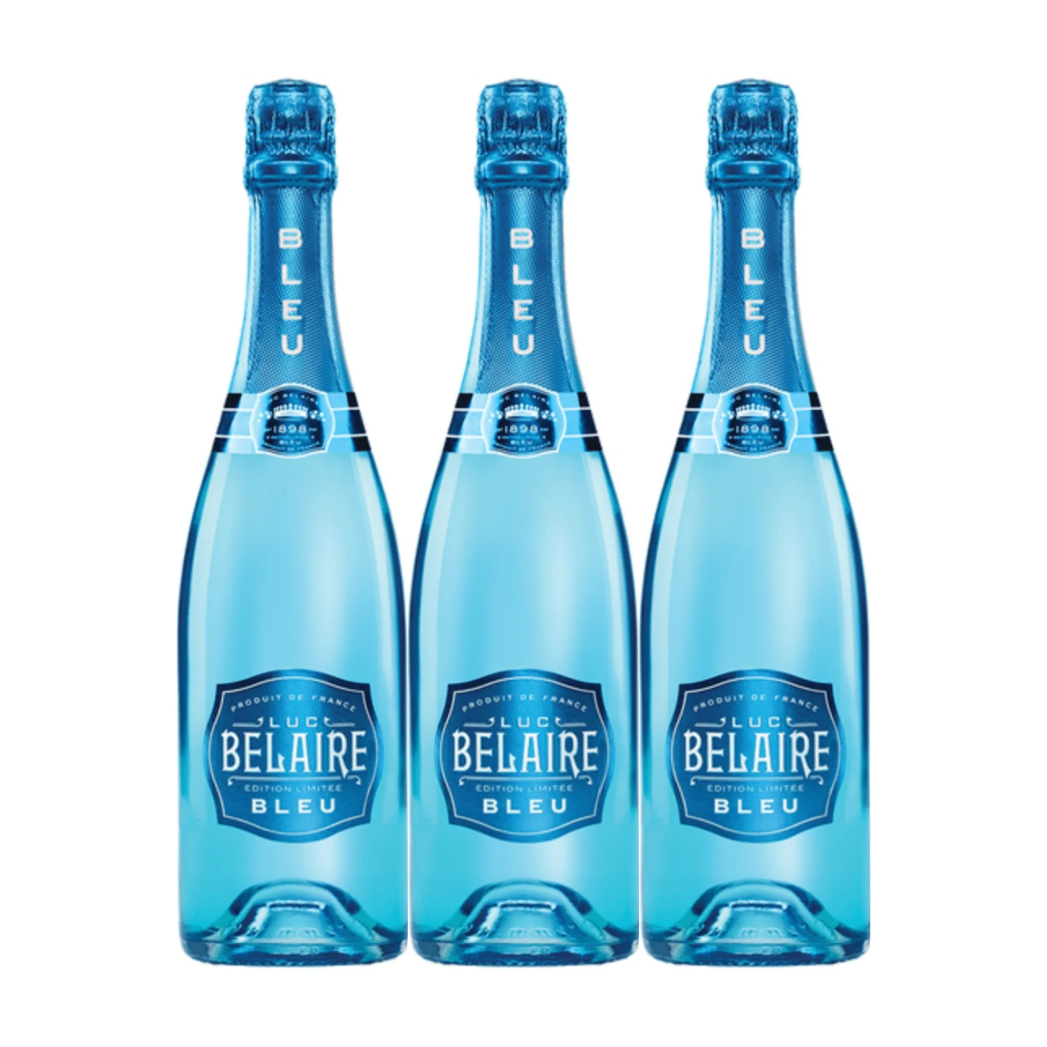 Luc Belaire Bleu Champagne Rick Ross (3 x 750 ml)