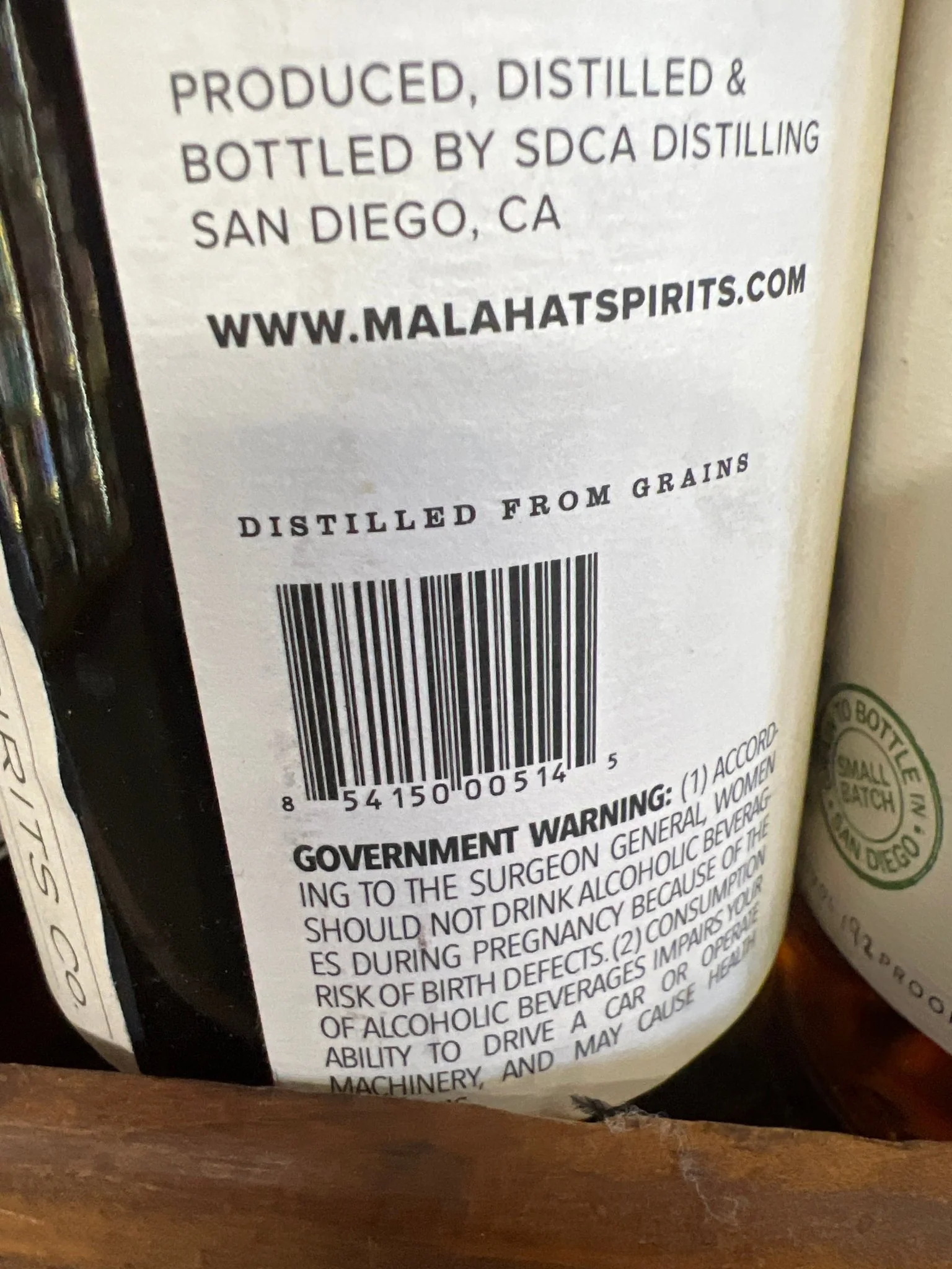 Malahat Spirits Co. Bourbon Whiskey Finished in Beer Barrels (750mL) - Image 2