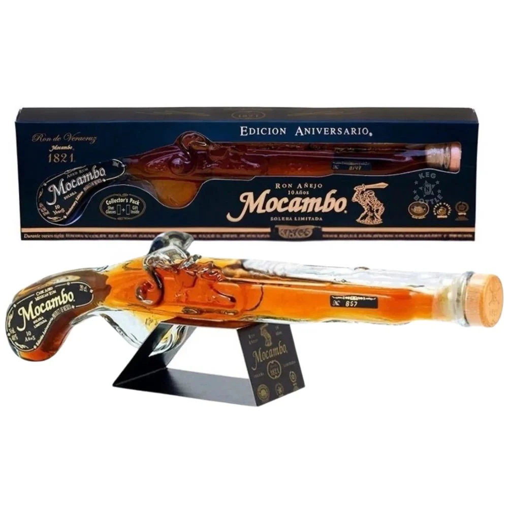 Mocambo Edición Aniversario Premium Rum Pistol Bottle (750 ml)