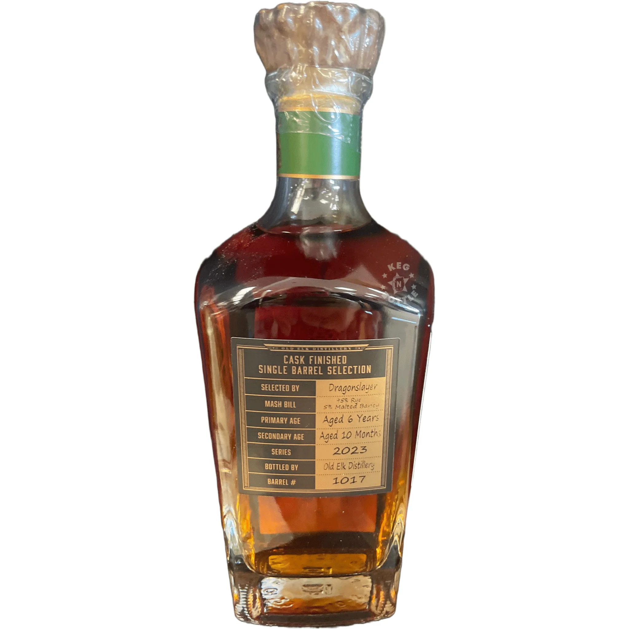 Old Elk Rum Cask Finished Rye KNB x Dragonslayer Barrel Pick (750 ml) - Image 2