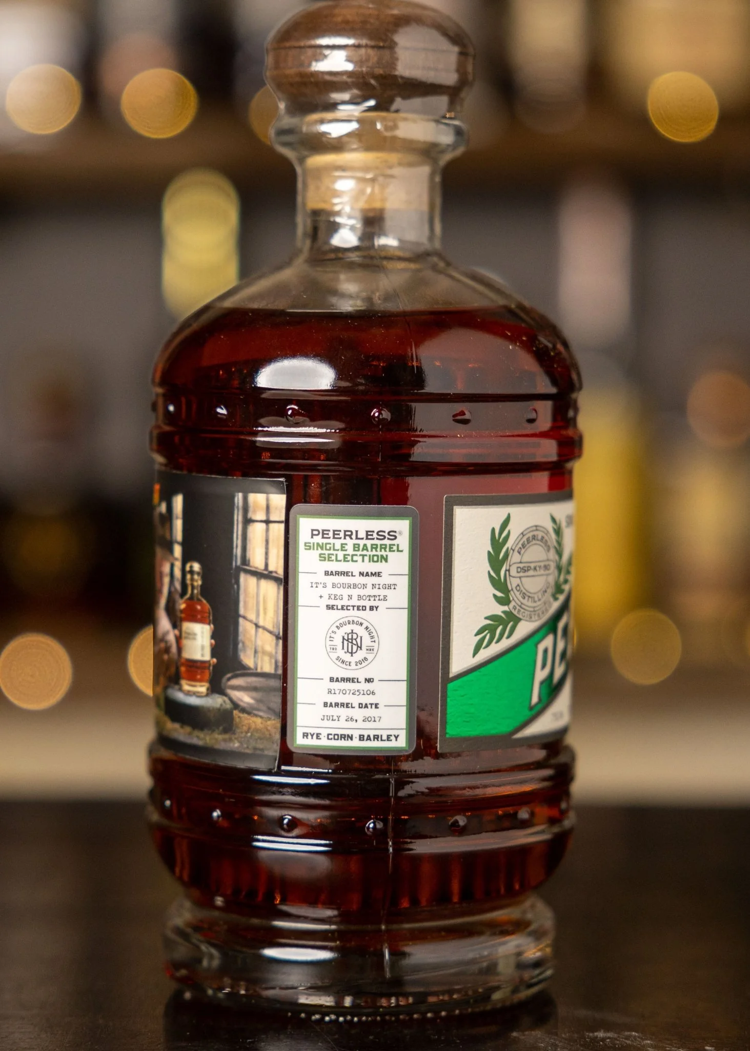 Peerless Single Barrel Rye (Raiders of the Lost Barrel) - It's Bourbon Night & Keg N Bottle Barrel Pick 750 ml - Image 3