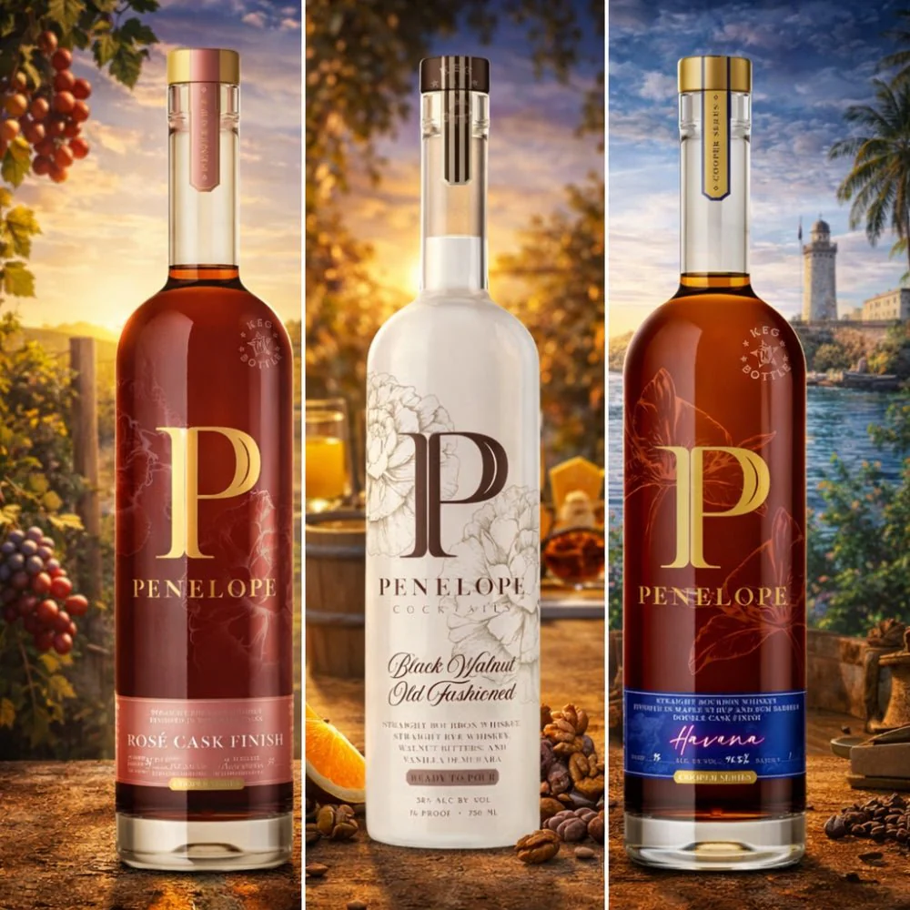 Penelope Rosé Cask Finish, Havana Rum Barrel & Black Walnut Old Fashioned – Bundle (3x750mL) - Image 2