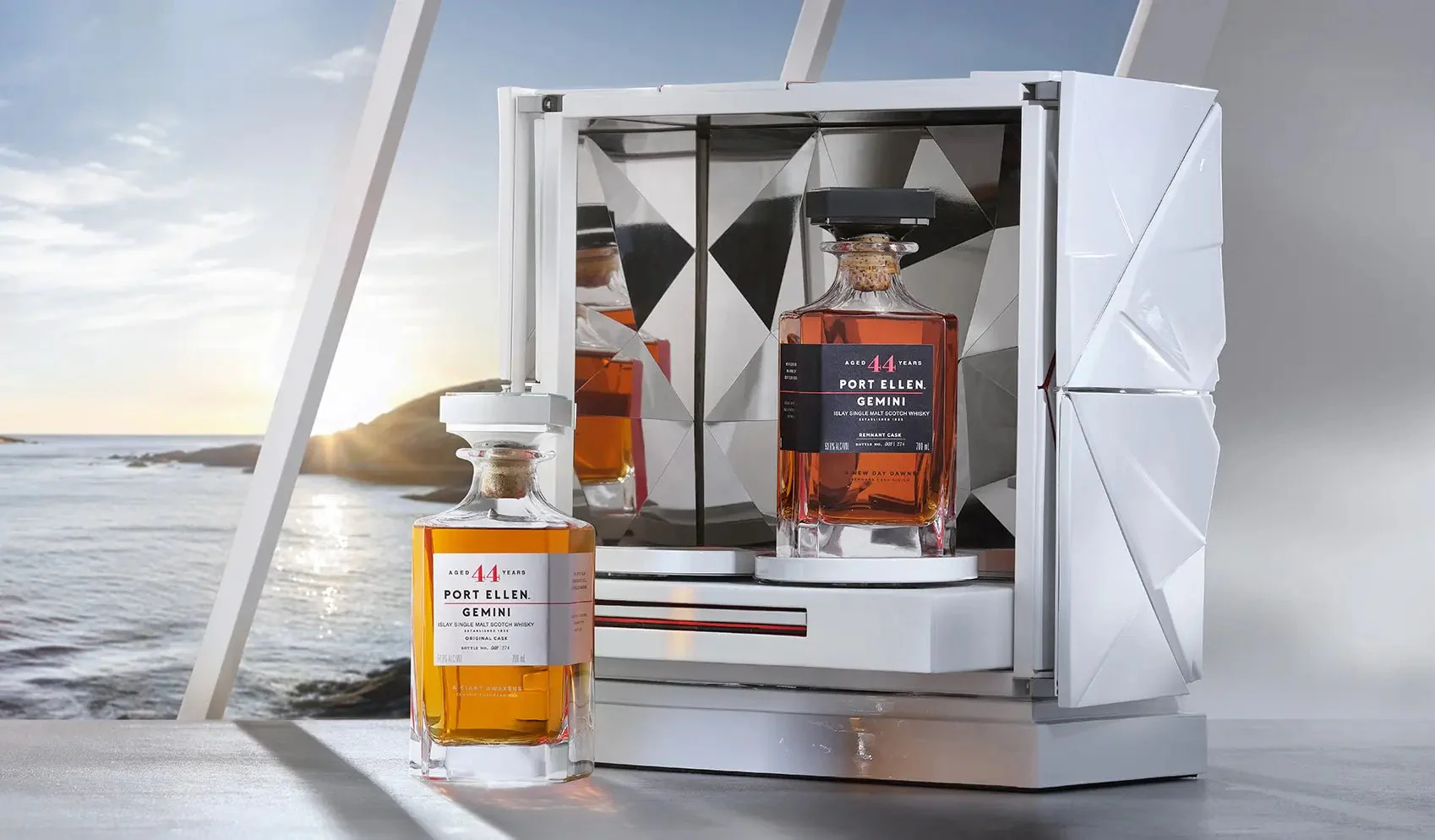 Port Ellen Gemini 44 Year Single Malt Scotch Whiskey (2x700mL)