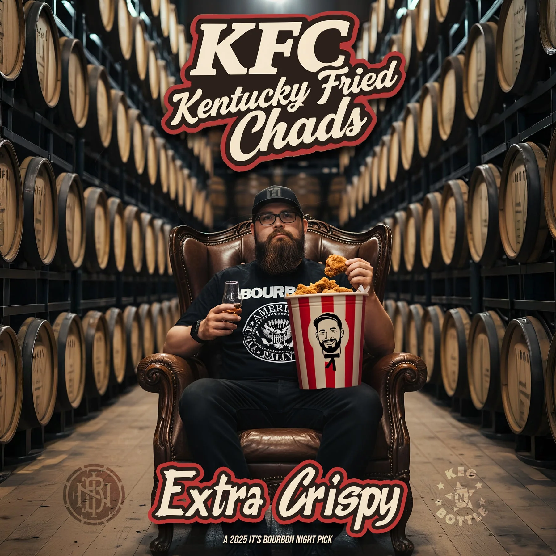 Russell's Reserve Private Barrel Selection (Barrel #25-0796 - Kentucky Fried Chads: Extra Crispy) - It's Bourbon Night & Keg N Bottle Private Barrel Pick 750 ml