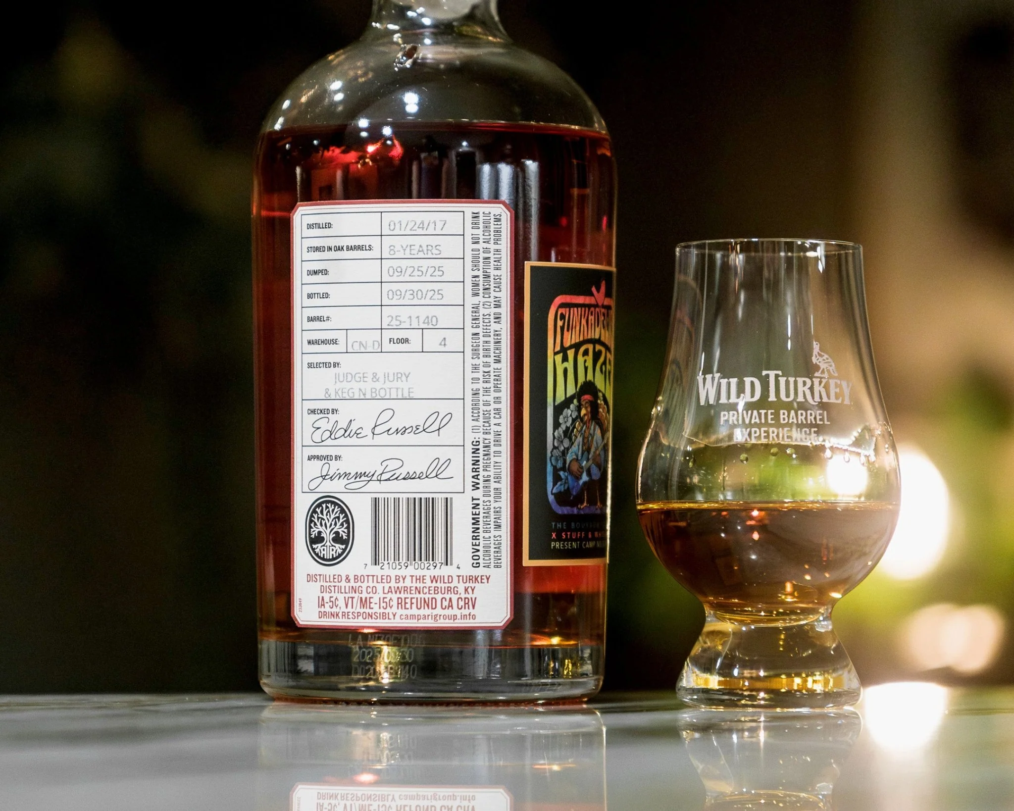 Russell's Reserve Private Barrel Selection (Barrel #25-1140 - "Funkadelic Haze") - The Bourbon Judge x Stuff & Whiskey & Keg N Bottle Private Barrel Pick 750 ml - Image 3