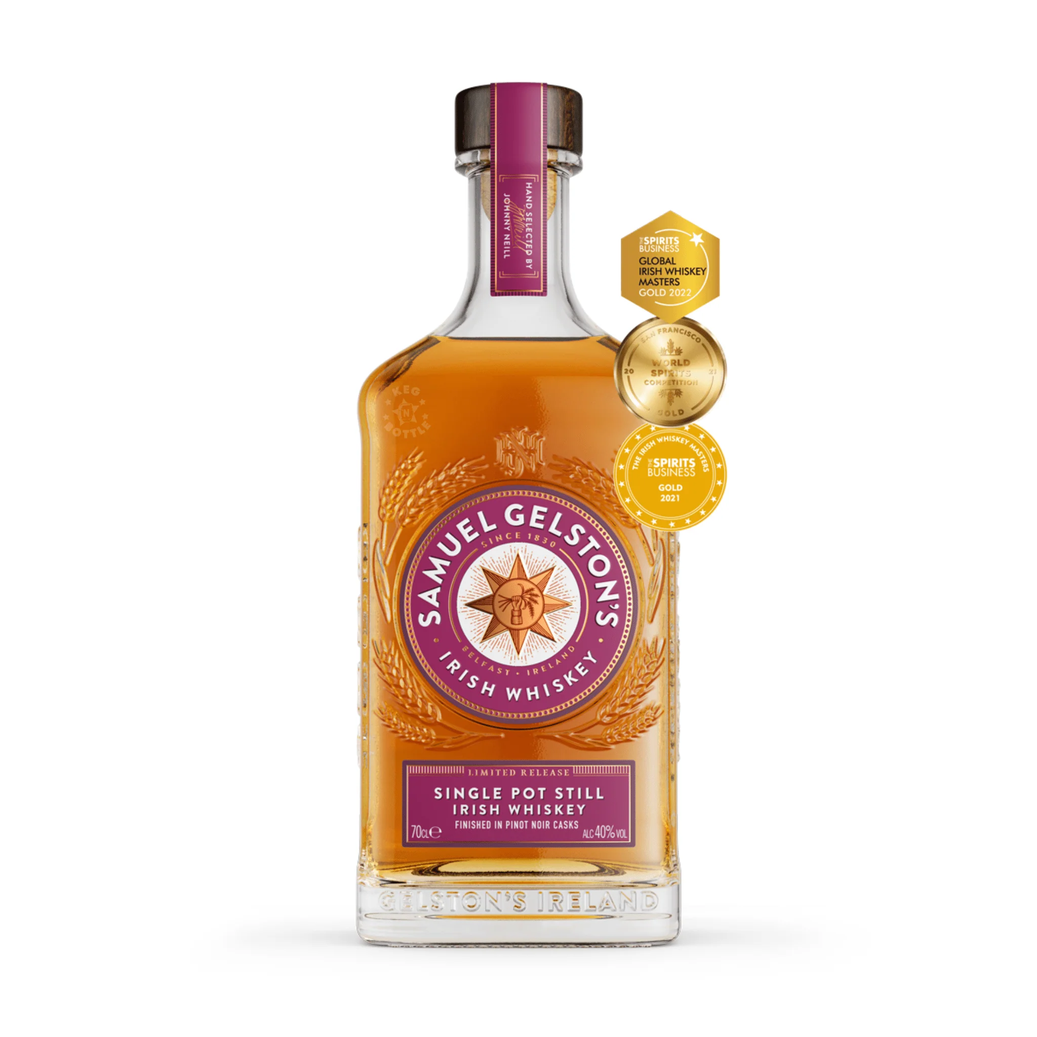 Samuel Gelston's Single Pot Still Irish Whisky Pinot Noir Cask Finish (700 ml)