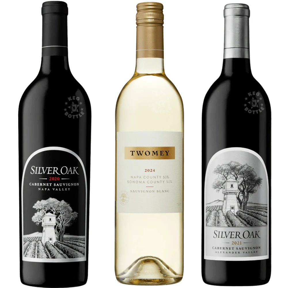 Silver Oak Cabernet & Twomey Sauvignon Blanc Trio Bundle (3x750ml)