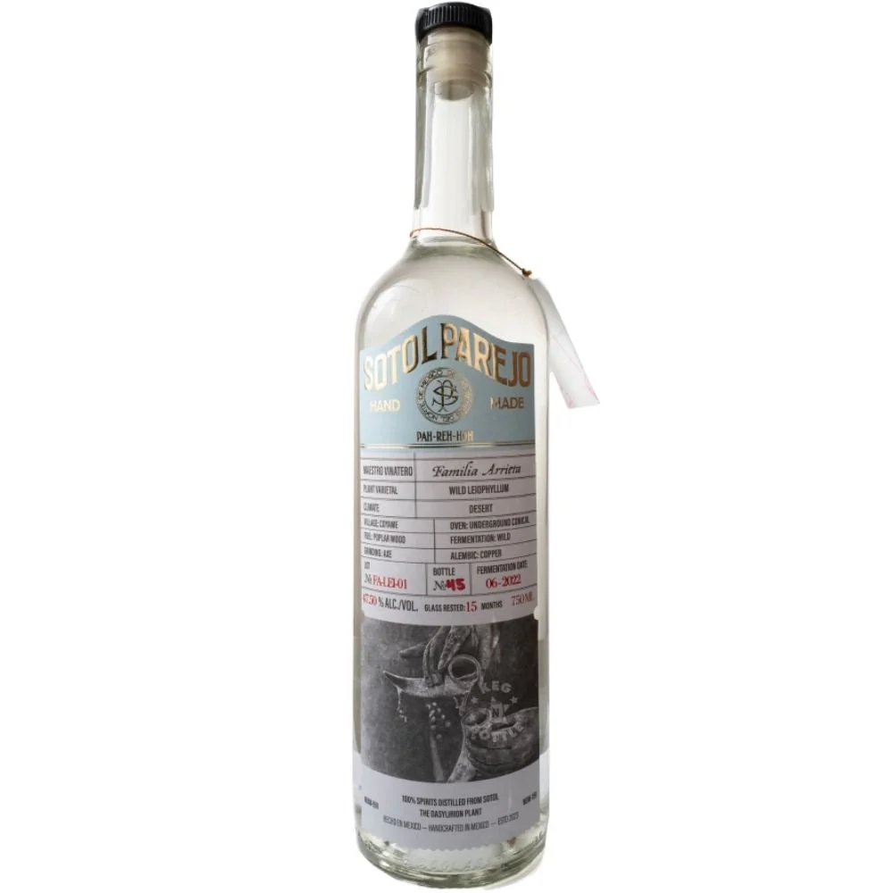 Sotol Parejo “Familia Arrieta” Wild Lechuguilla Sotol (750 mL)