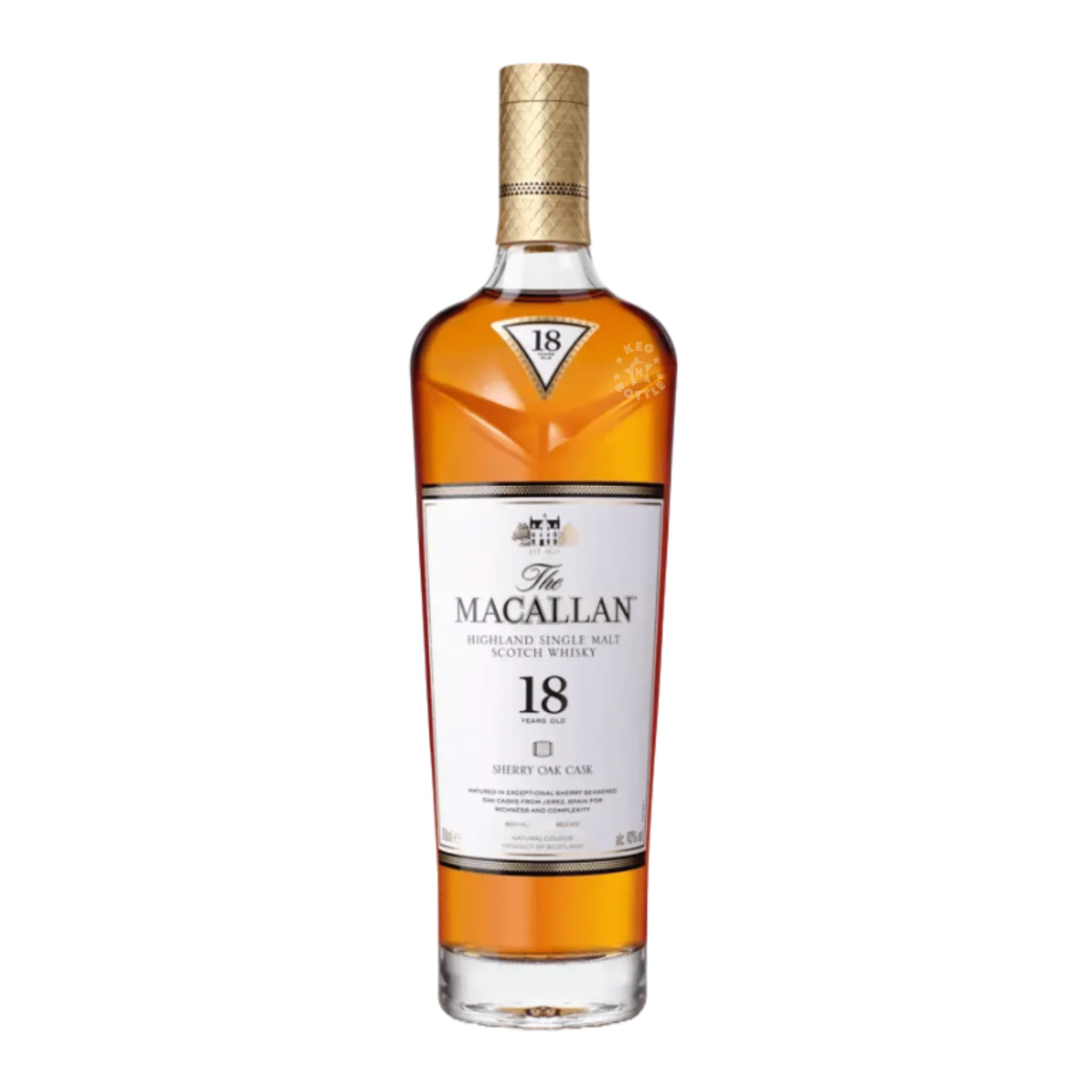 The Macallan 18 Year Sherry Oak Single Malt Scotch Whisky (750 ml) - Image 2