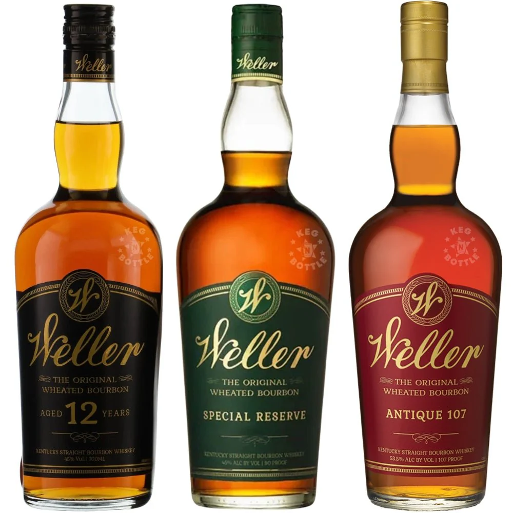 Weller Bourbon Whiskey Combo Pack (3 Pack) (750 ml Each)